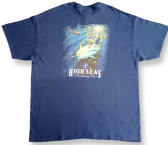 Shark 100% Cotton T-shirt navy